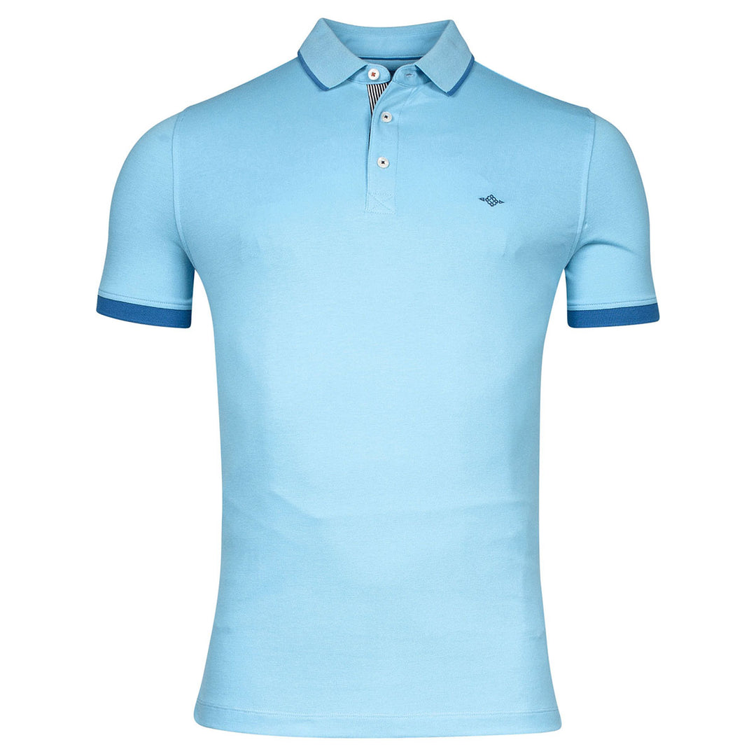 Baileys 415284 62 Mid Blue Polo Shirt - Baks Menswear Bournemouth