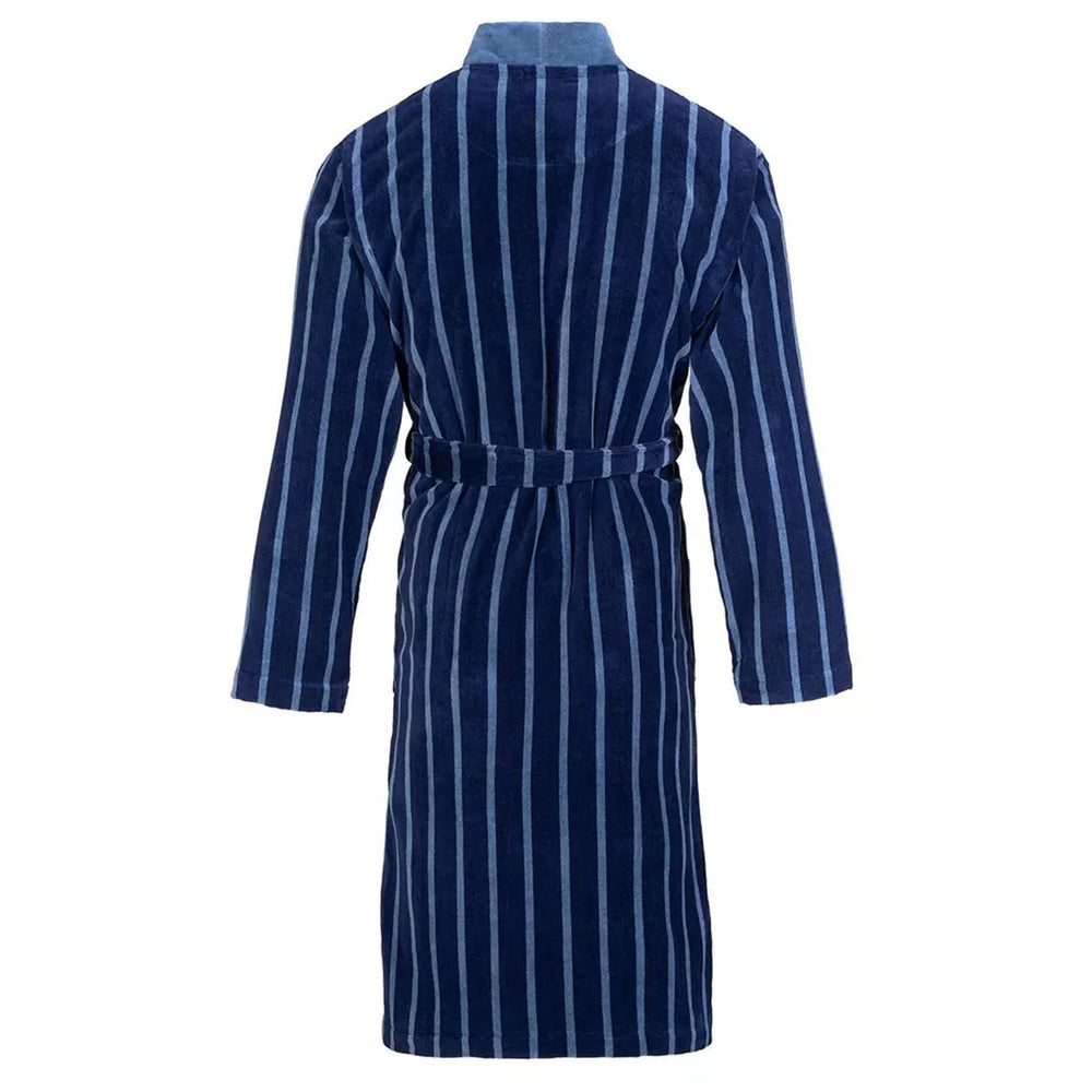 Bugatti 1624844850 Antonio Marine Blue Striped Dressing Gown - Baks Menswear Bournemouth