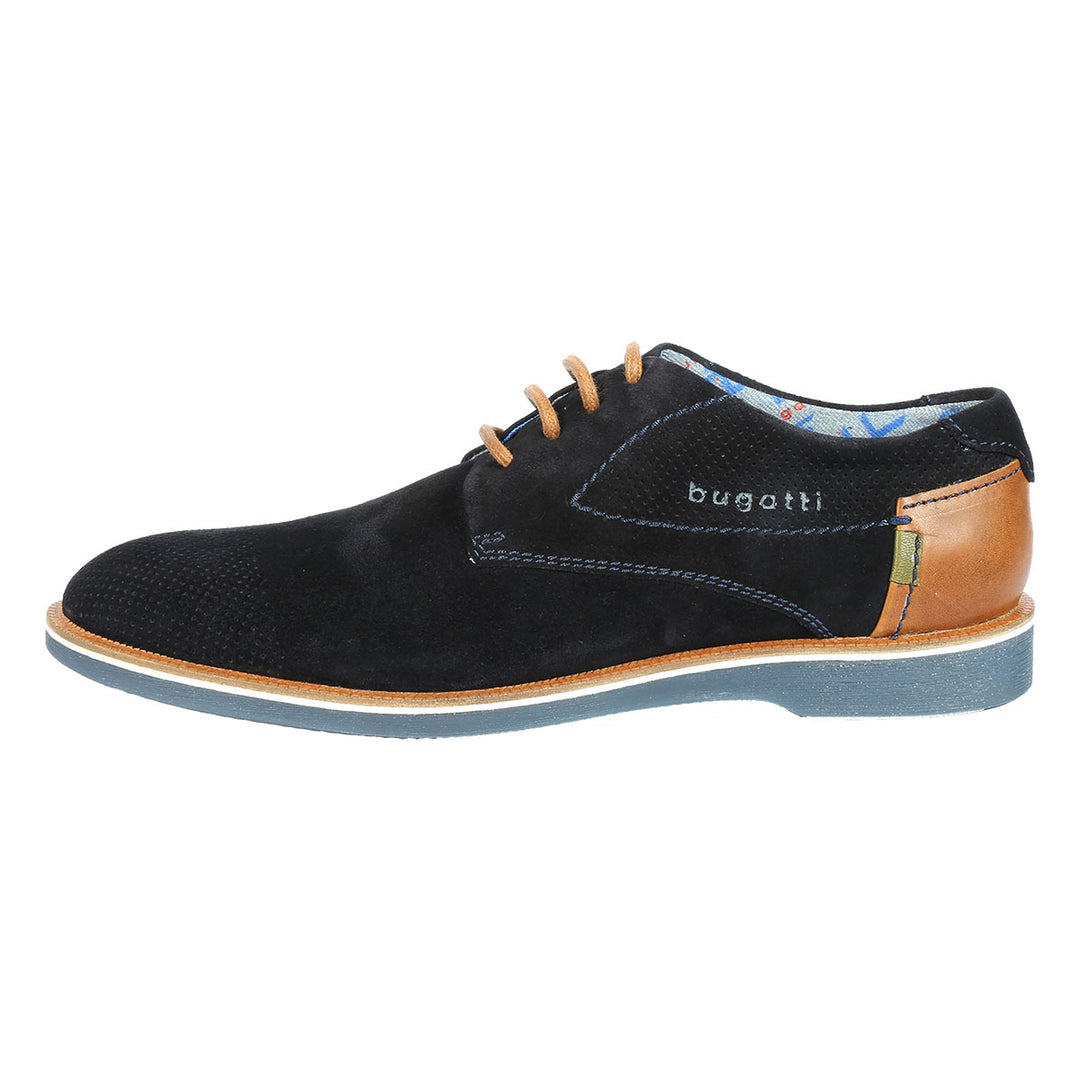 Bugatti Melchiore Dark Blue Suede Lace-Up Shoe 321-64702-1400-4100 - Baks Menswear Bournemouth