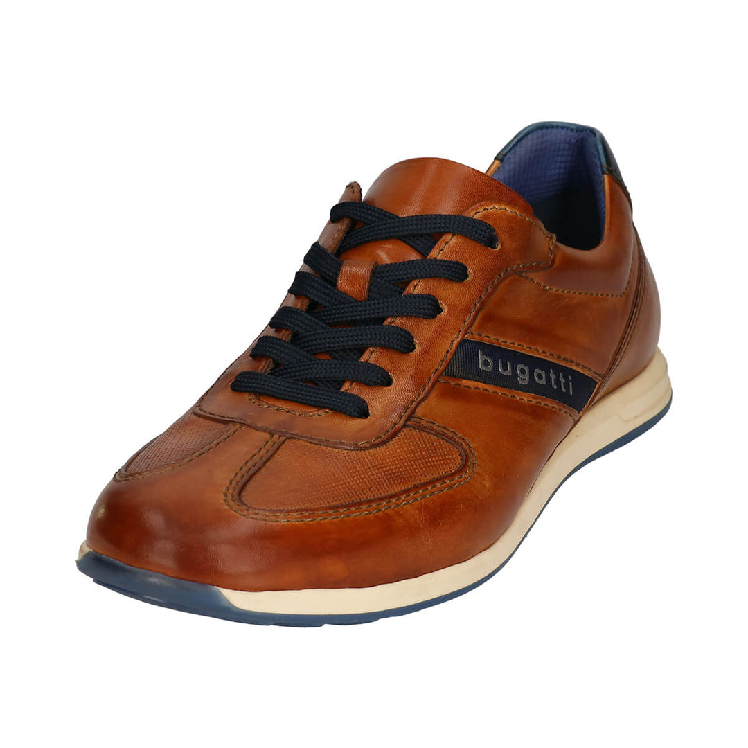 Bugatti Thorello 312-A9Q04-4100-6300 Cognac Brown Leather Sneaker - Baks Menswear Bournemouth