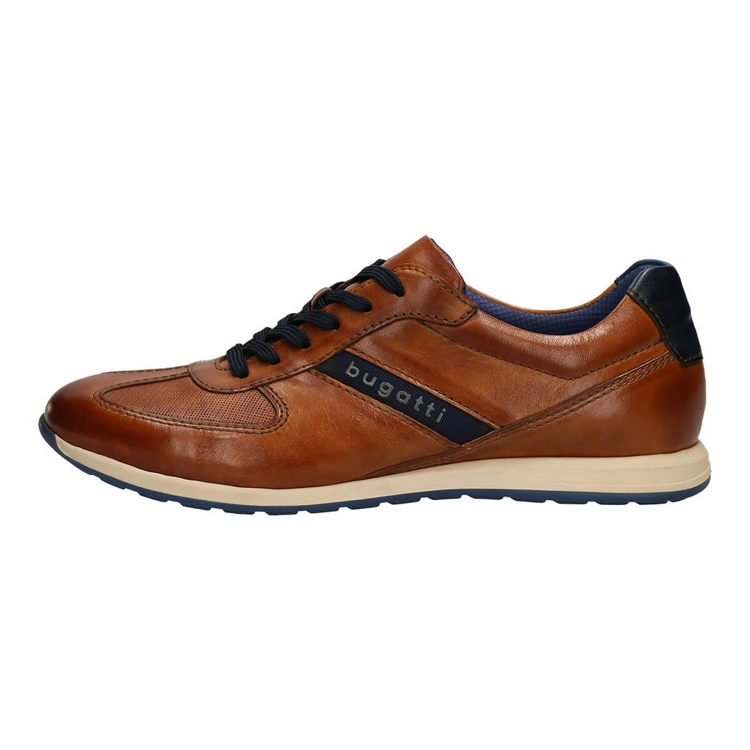 Bugatti Thorello 312-A9Q04-4100-6300 Cognac Brown Leather Sneaker - Baks Menswear Bournemouth