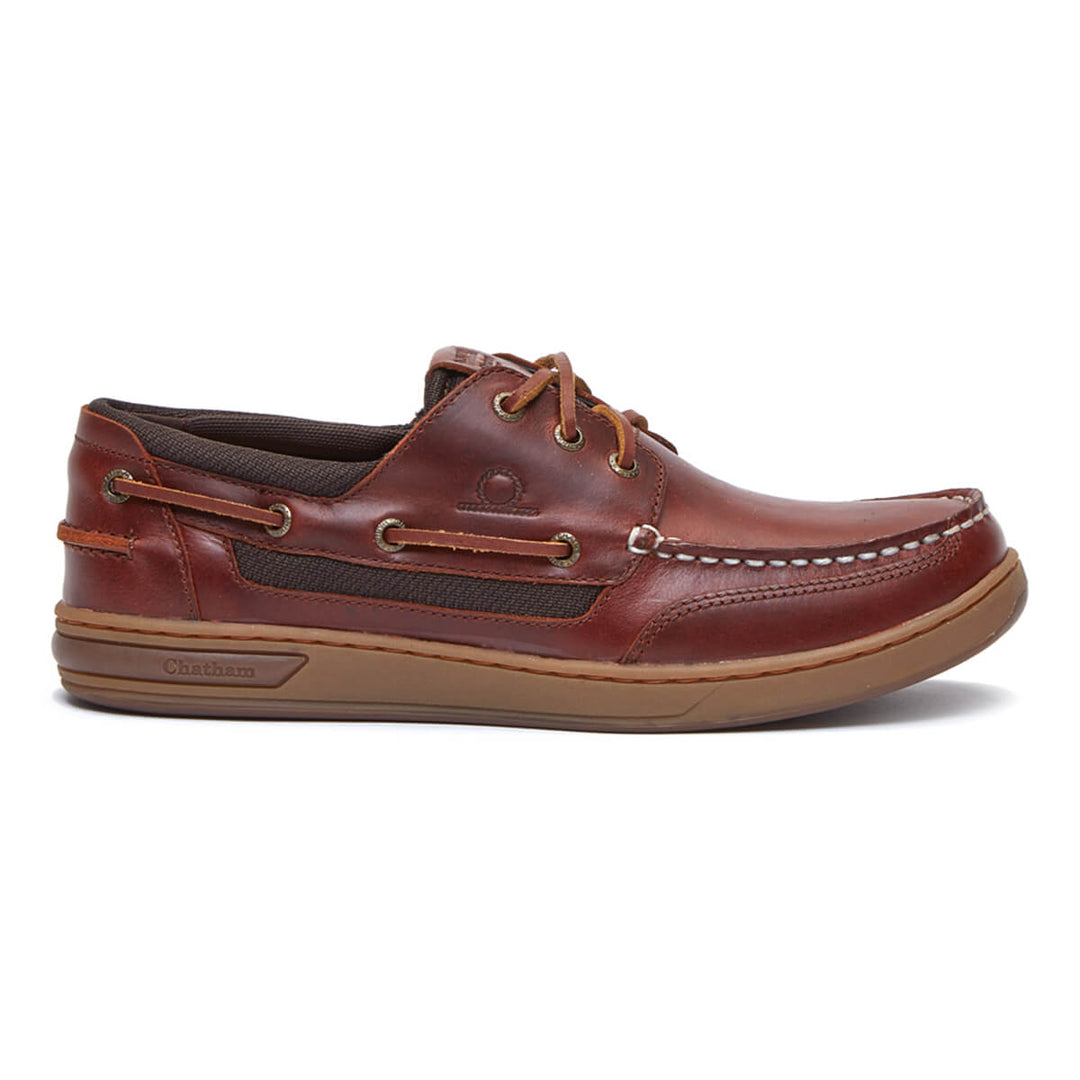 Chatham Buton G2 Red Brown Gum Premium Leather Deck Shoes - Baks Menswear