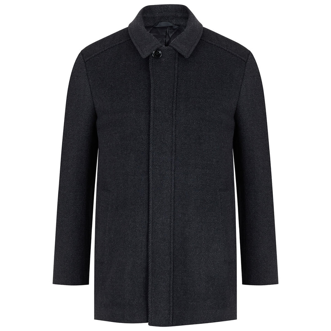 Daniel Grahame 4-90426-09 Brogan Charcoal Grey Wool Rich Tailored Coat - Baks Menswear Bournemouth