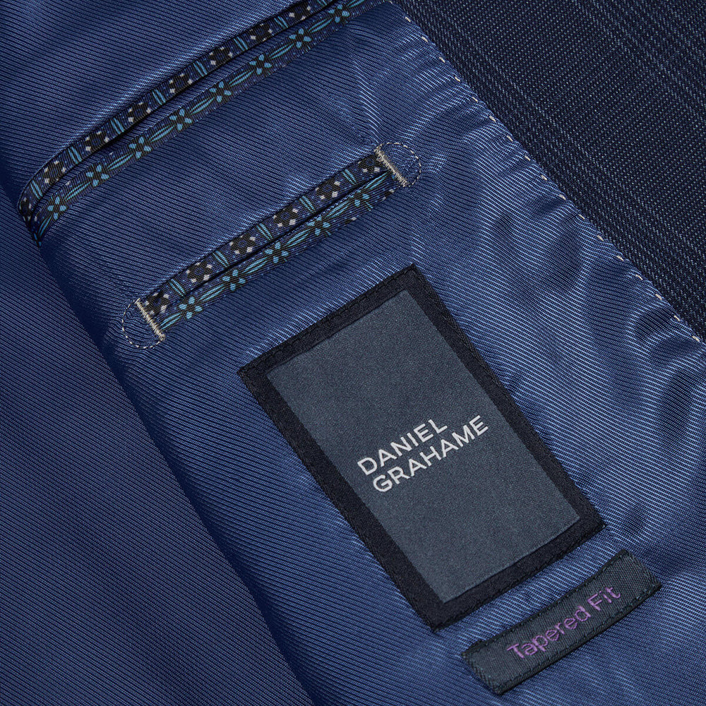 Daniel Grahame Damon 33061-26 Blue Check Tapered Fit Suit Jacket - Baks Menswear