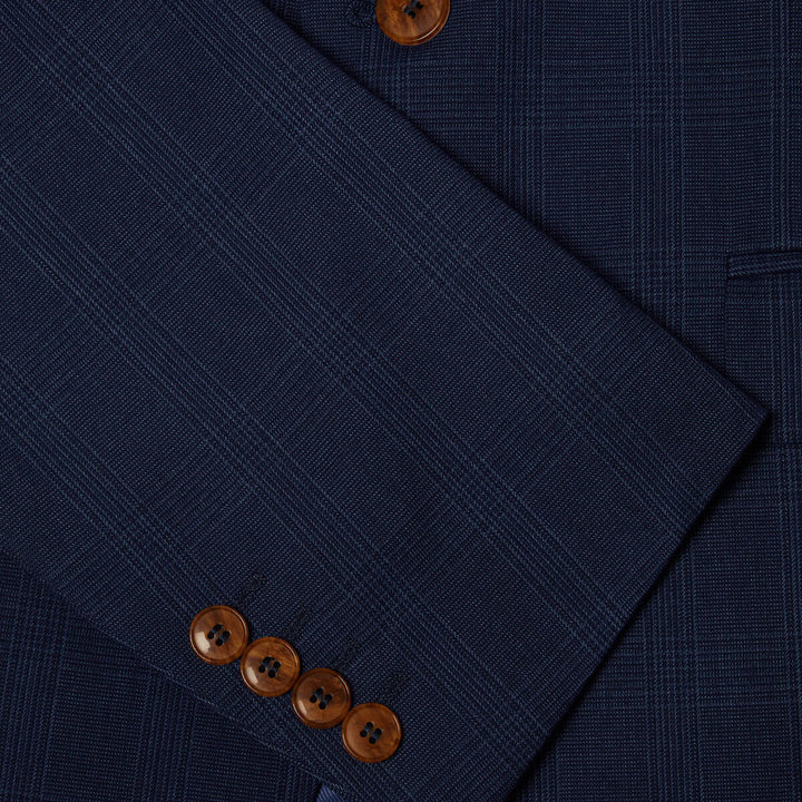 Daniel Grahame Damon 33061-26 Blue Check Tapered Fit Suit Jacket - Baks Menswear