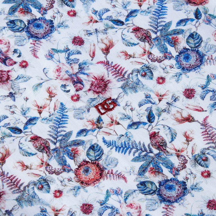 DG's Drifter 14567SS-18 Ivano Blue Floral Print Mens Short Sleeve Shirt - Baks Menswear