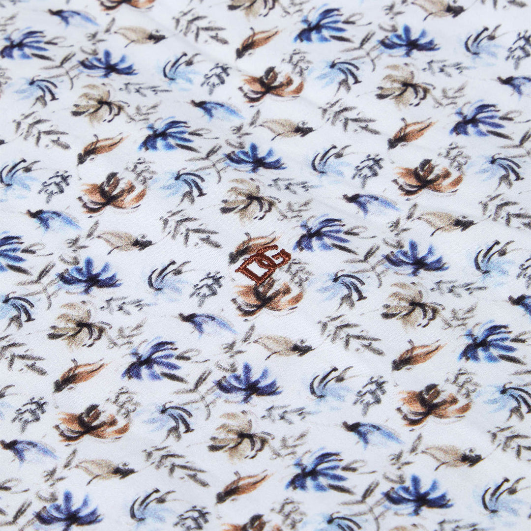 DG's Drifter 14773 25 Ivano Blue Print Short Sleeve Shirt - Baks Menswear Bournemouth