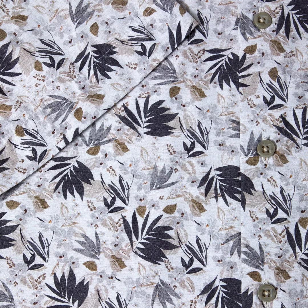 DG's Drifter 14778 94 Giovanni Beige Fern Print Short Sleeve Shirt - Baks Menswear Bournemouth
