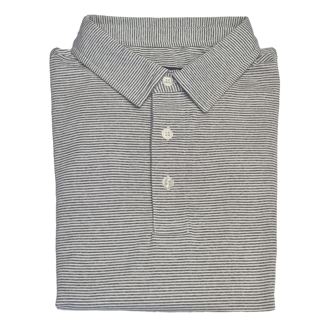 DG's Drifter 55192 99 Light Grey Stripe Polo Shirt - Baks Menswear Bournemouth