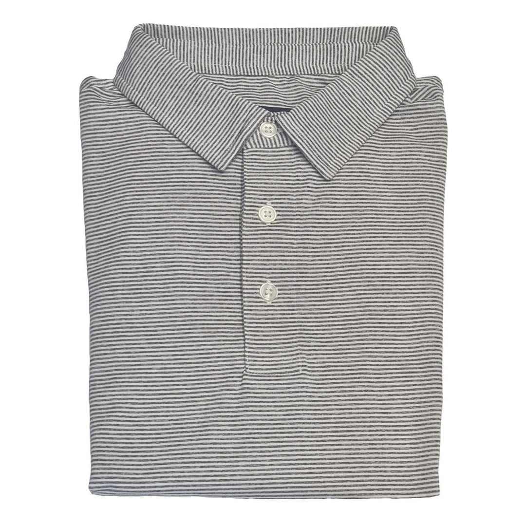 DG's Drifter 55192 99 Light Grey Stripe Polo Shirt - Baks Menswear Bournemouth
