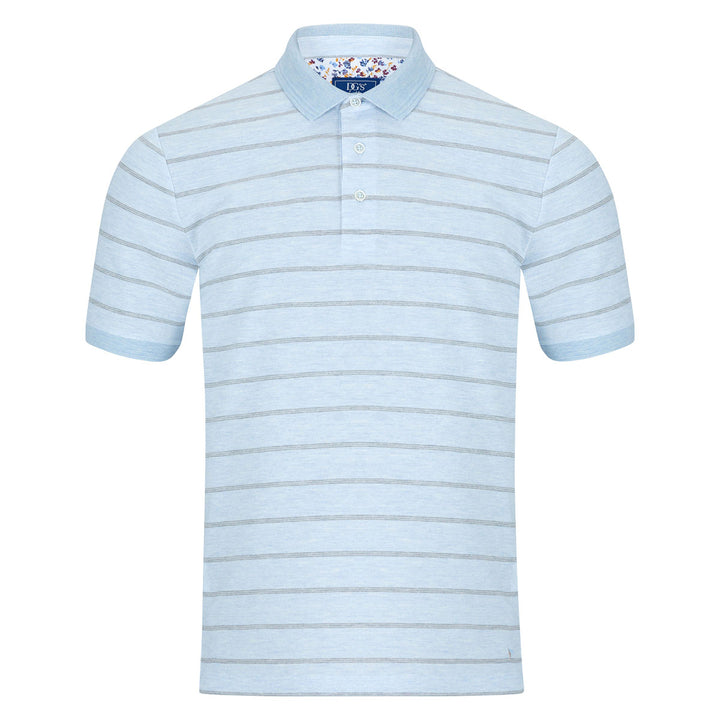 DG's Drifter 55194 21 Light Blue Short Sleeve Polo Shirt - Baks Menswear Bournemouth