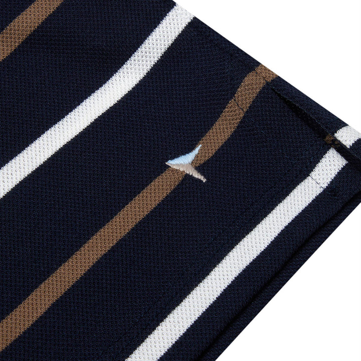 DG's Drifter 143-55195 78 Navy Striped Short Sleeve Polo Shirt
