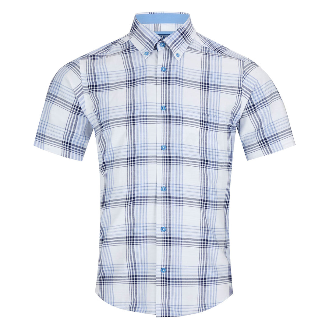 DG's Drifter Geneva 141-14610SS 22 Sky Blue Short Sleeve Shirt - Baks Menswear Bournemouth