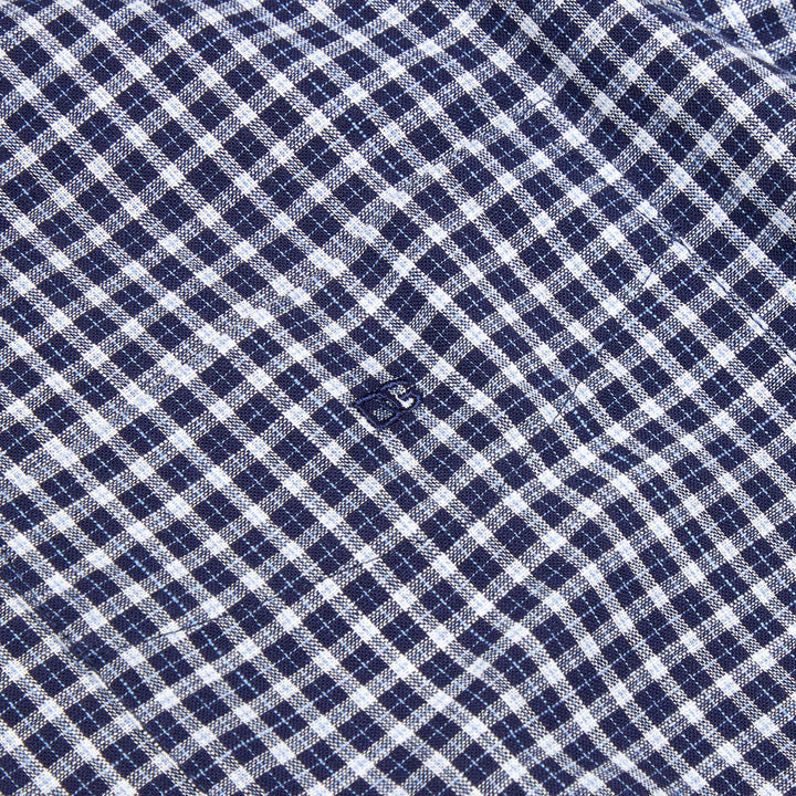 DG's Drifter Geneva 141-14712SS 28 Dark Blue Check Short Sleeve Shirt - Baks Menswear Bournemouth