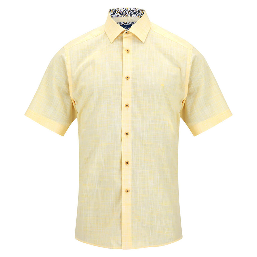 DG's Drifter Giovanni 121-14501SS-51 Lemon Short Sleeve Shirt - Baks Menswear Bournemouth