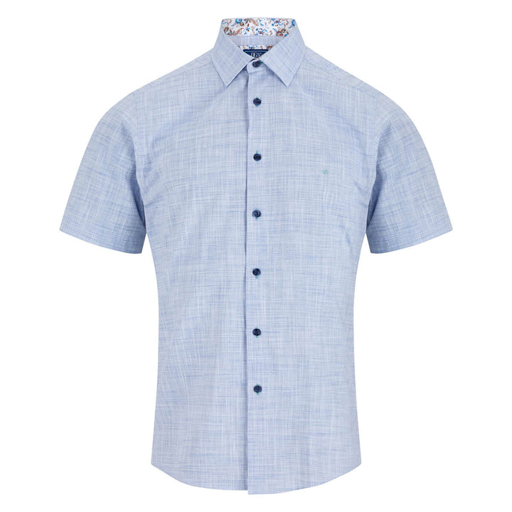 DG's Drifter Ivano 121-14501SS-27 Blue Short Sleeve Shirt - Baks Menswear Bournemouth