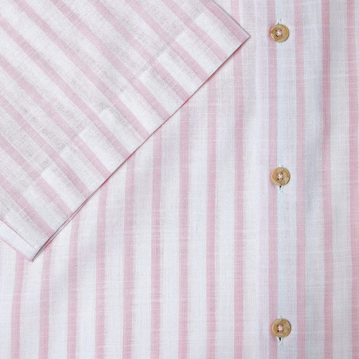 DG's Drifter Ivano 121-14503SS-16 Pink Stripe Short Sleeve Shirt - Baks Menswear Bournemouth