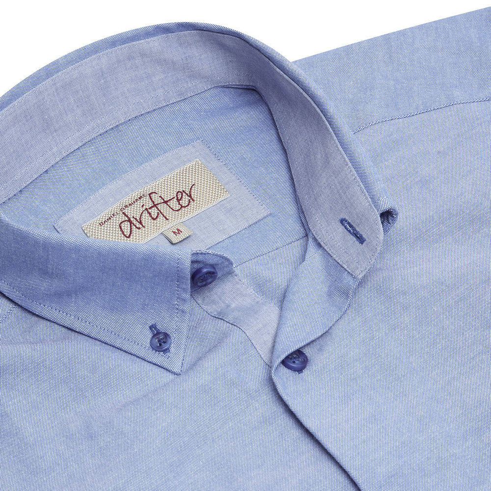 DG's Drifter Ivano 121-15178SS-23 Blue Short Sleeve Shirt - Baks Menswear Bournemouth