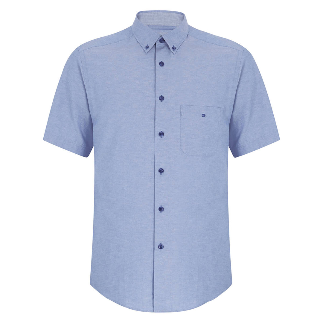 DG's Drifter Ivano 121-15178SS-23 Blue Short Sleeve Shirt - Baks Menswear Bournemouth