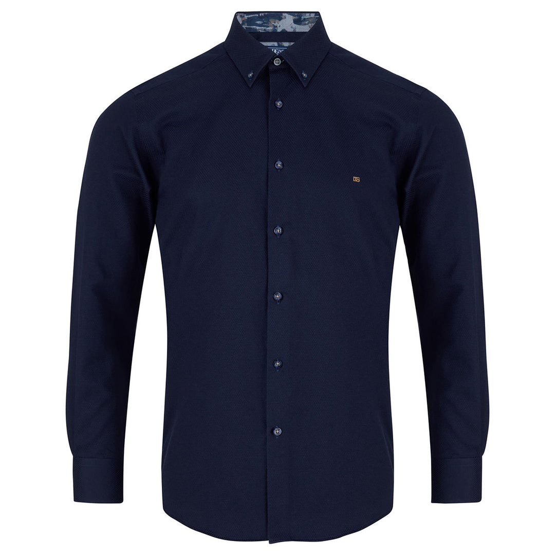 DG's Drifter Ivano 152-14430 Navy Long Sleeve Shirt - Baks Menswear Bournemouth