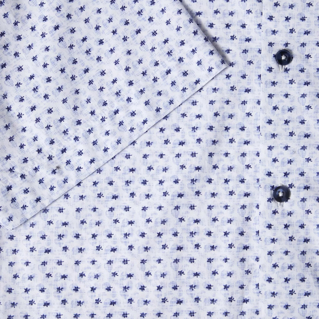 DG's Drifter Ivano Blue Print Short Sleeve Casual Shirt 14776SS 25 - Baks Menswear Bournemouth