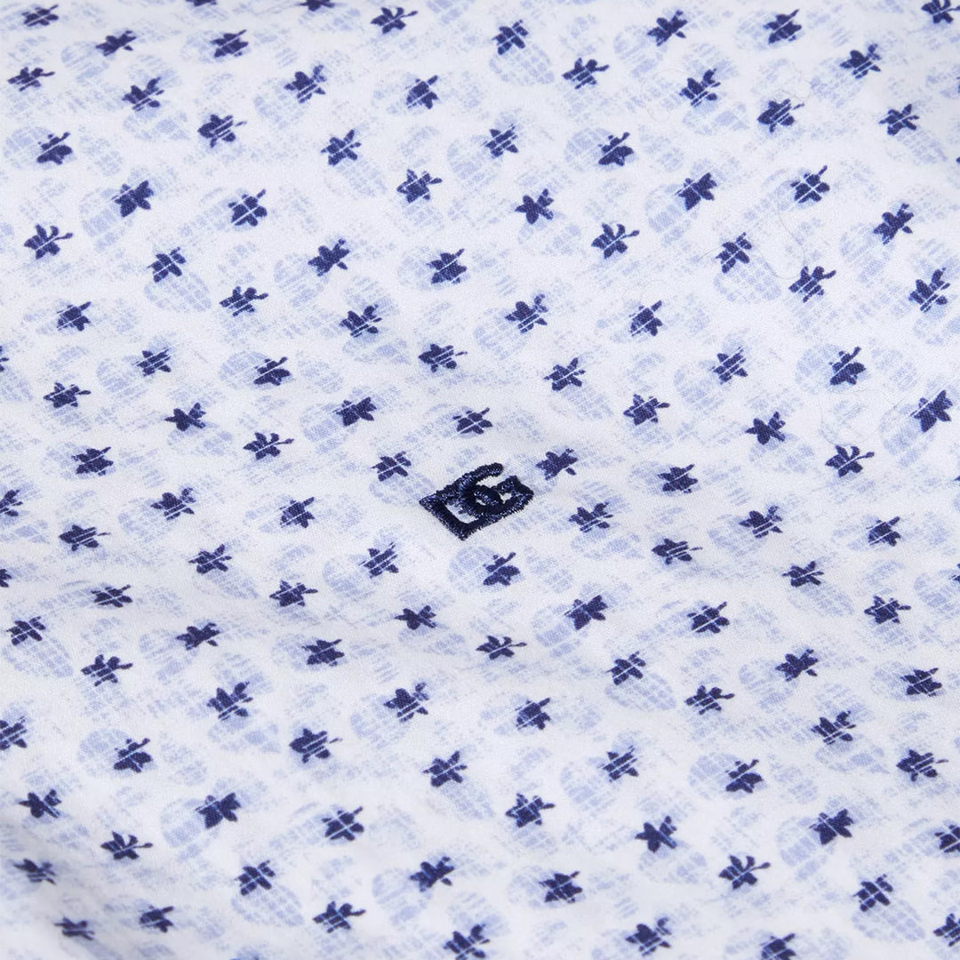DG's Drifter Ivano Blue Print Short Sleeve Casual Shirt 14776SS 25 - Baks Menswear Bournemouth