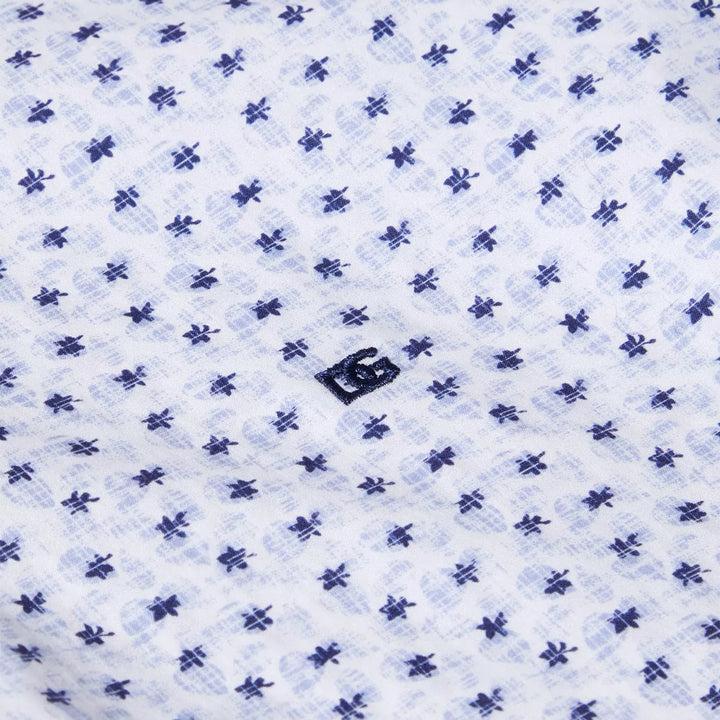 DG's Drifter Ivano Blue Print Short Sleeve Casual Shirt 14776SS 25 - Baks Menswear Bournemouth