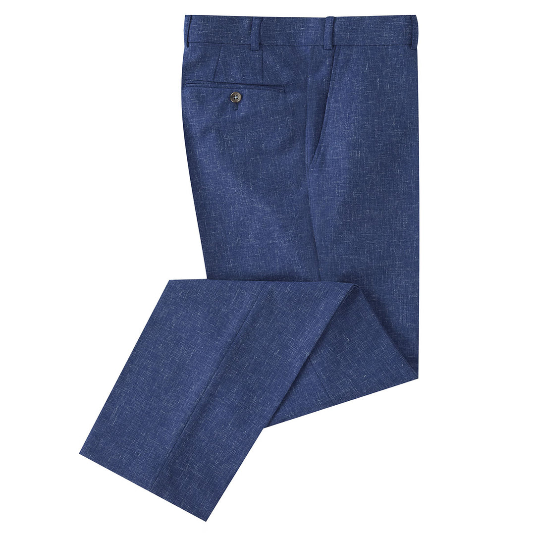 DG's Drifter Saverne 71523 28 Blue Linen Blend Trousers - Baks Menswear Bournemouth