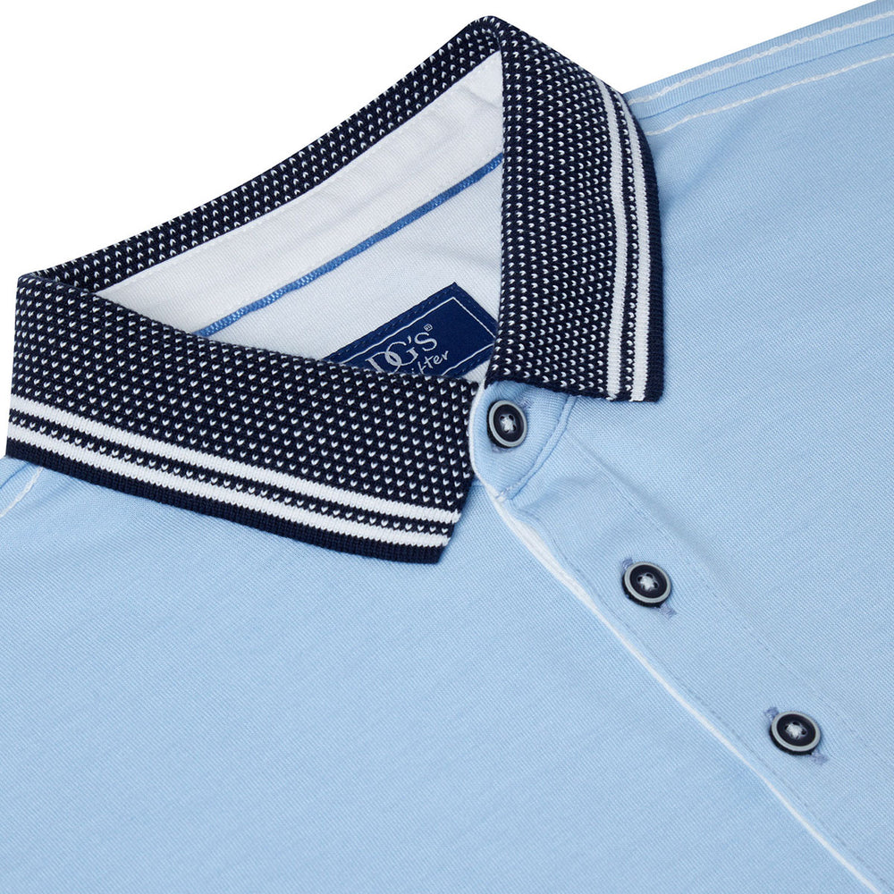 DGs Drifter 133-55166-22 Light Blue Polo Shirt - Baks Menswear Bournemouth