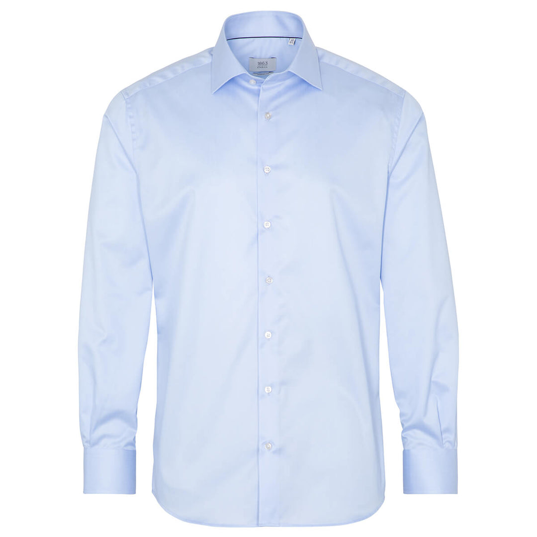 Eterna 1SH04302 8005-10X687 Light Blue Modern Fit Two Ply Mens Long Sleeve Shirt - Baks Menswear Bournemouth