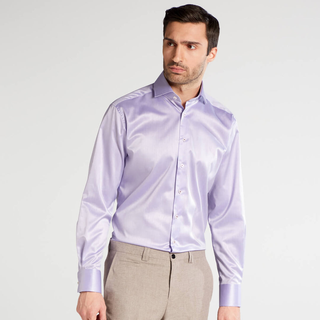 Eterna 1SH04961 8219-90X69V Lilac Two Ply Modern Fit Shirt - Baks Menswear