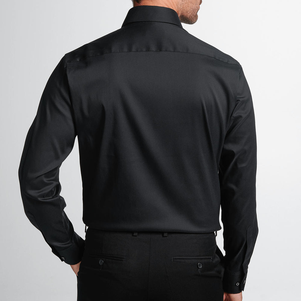 Eterna 3377-39-X18K Black Mens Long Sleeve Modern Fit Performance Shirt - Baks Menswear Bournemouth
