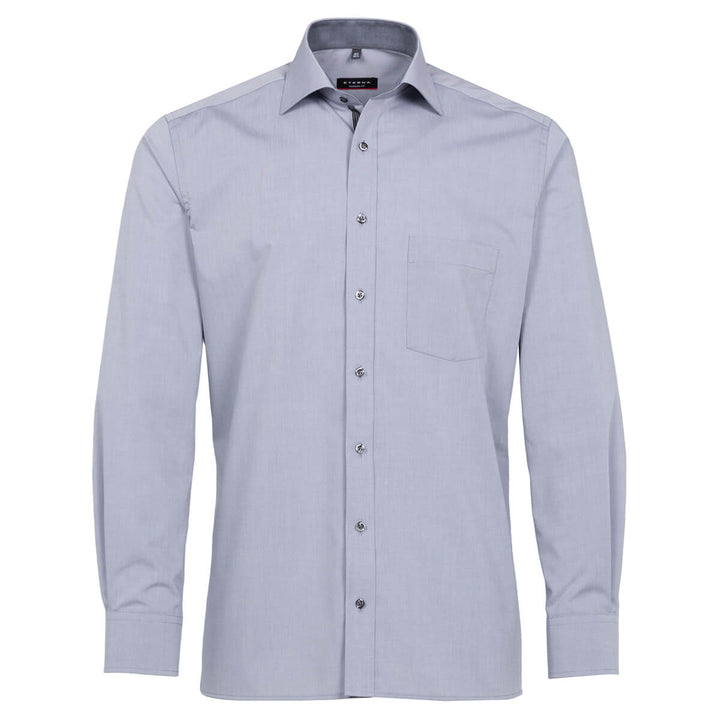 Eterna 8500-32-X157 Grey Mens Modern Fit Long Sleeve Shirt - Baks Menswear Bournemouth