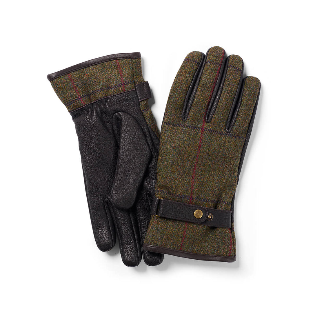 Failsworth 517 Brown Waterproof Tweed Leather Gloves - Baks Menswear Bournemouth