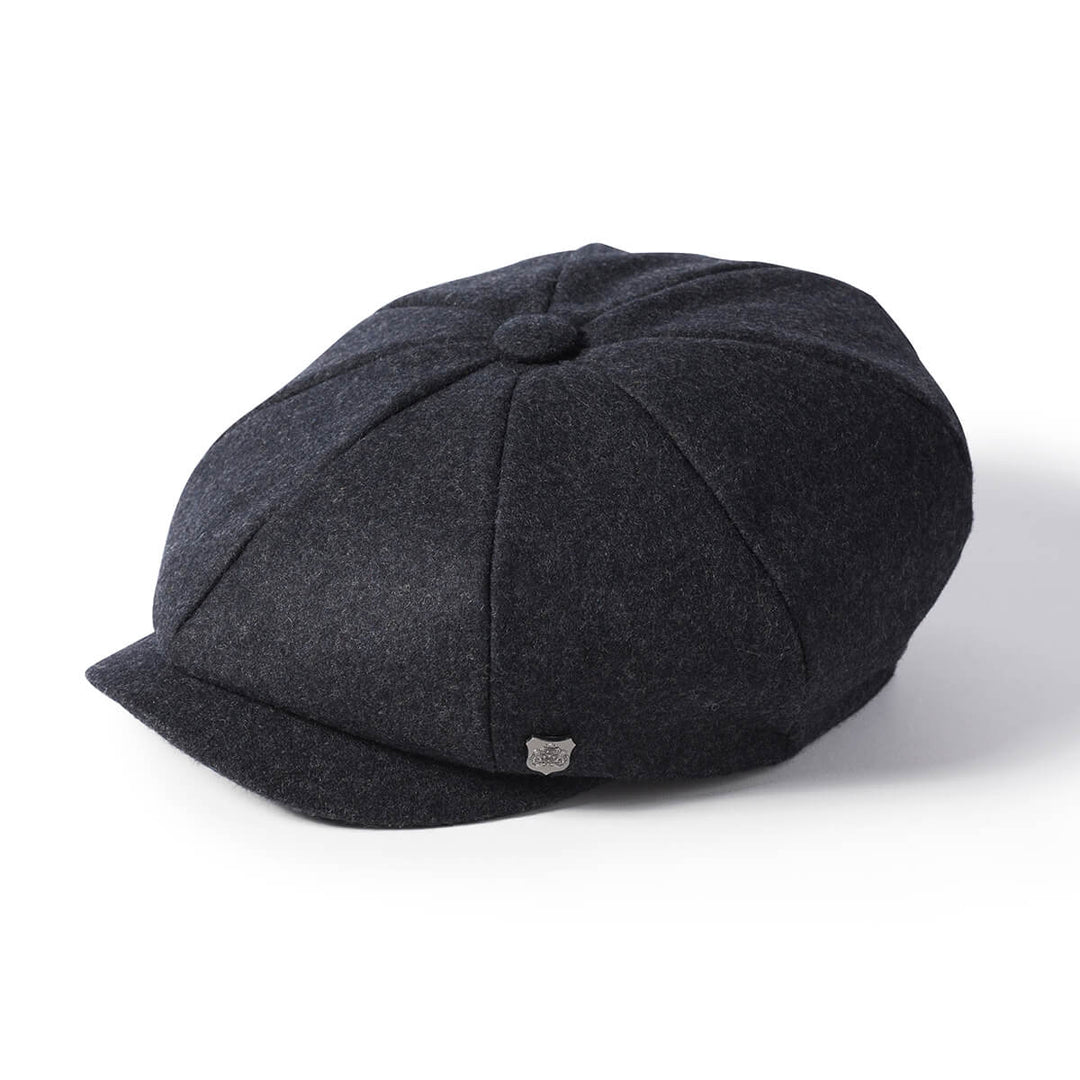 Failsworth Alfie Melton Grey Peaky Cap - Baks Menswear Bournemouth