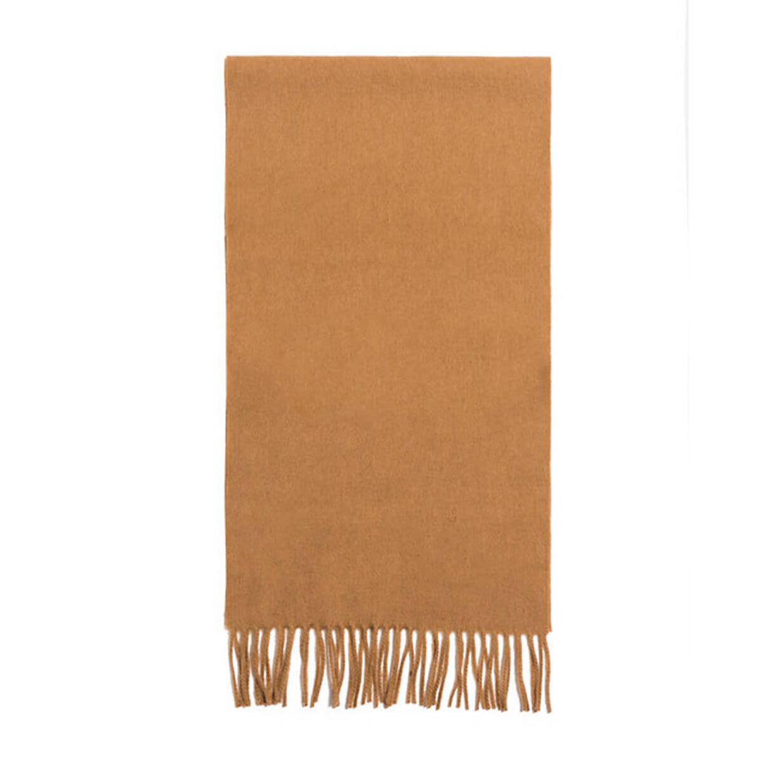 Failsworth Camel Brown 100% Lambswool Scarf - Baks Menswear