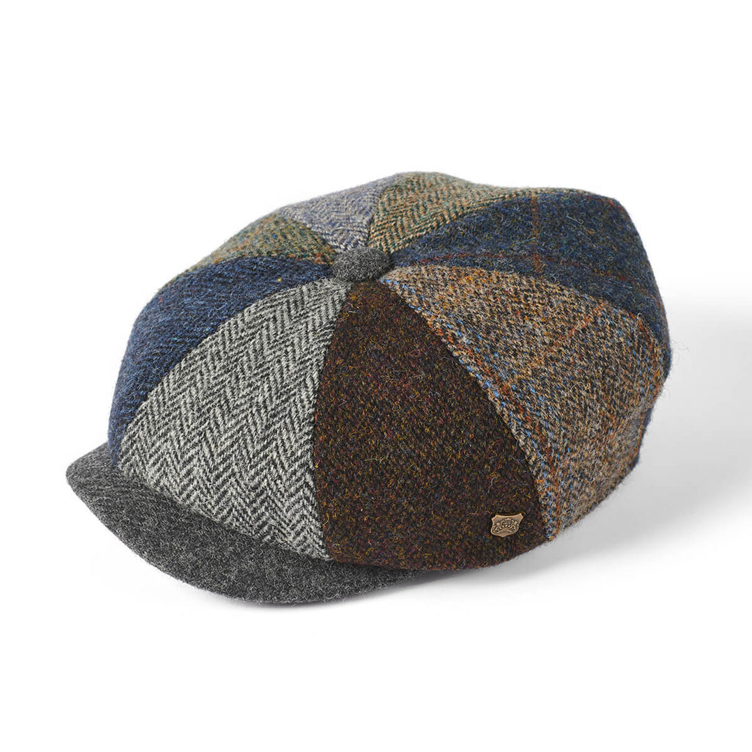 Failsworth Lewis Multicolour Tweed Peaky Cap - Baks Menswear Bournemouth