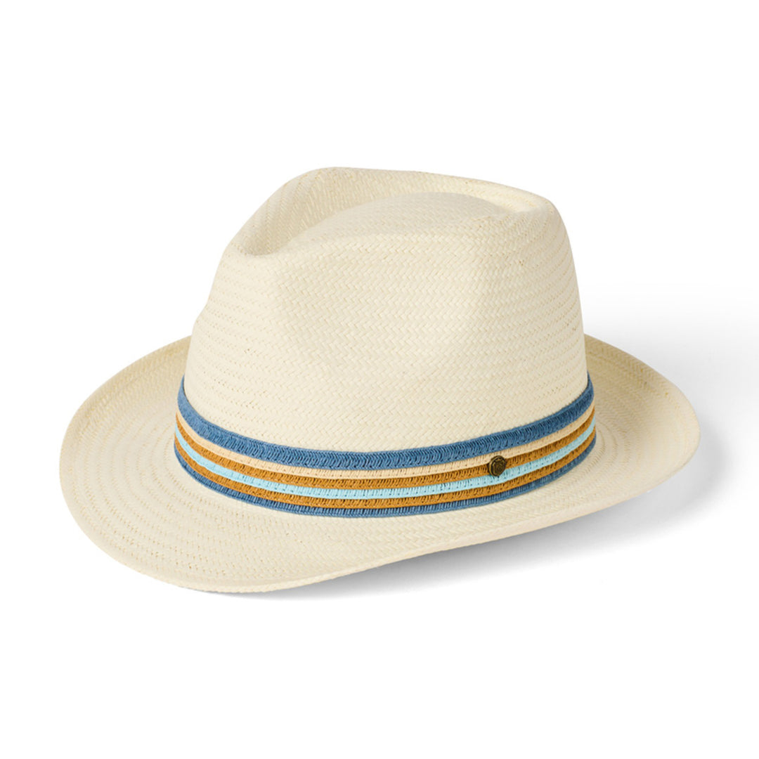 Failsworth Monaco Bleach Stripe Ribbon Trilby Hat - Baks Menswear Bournemouth