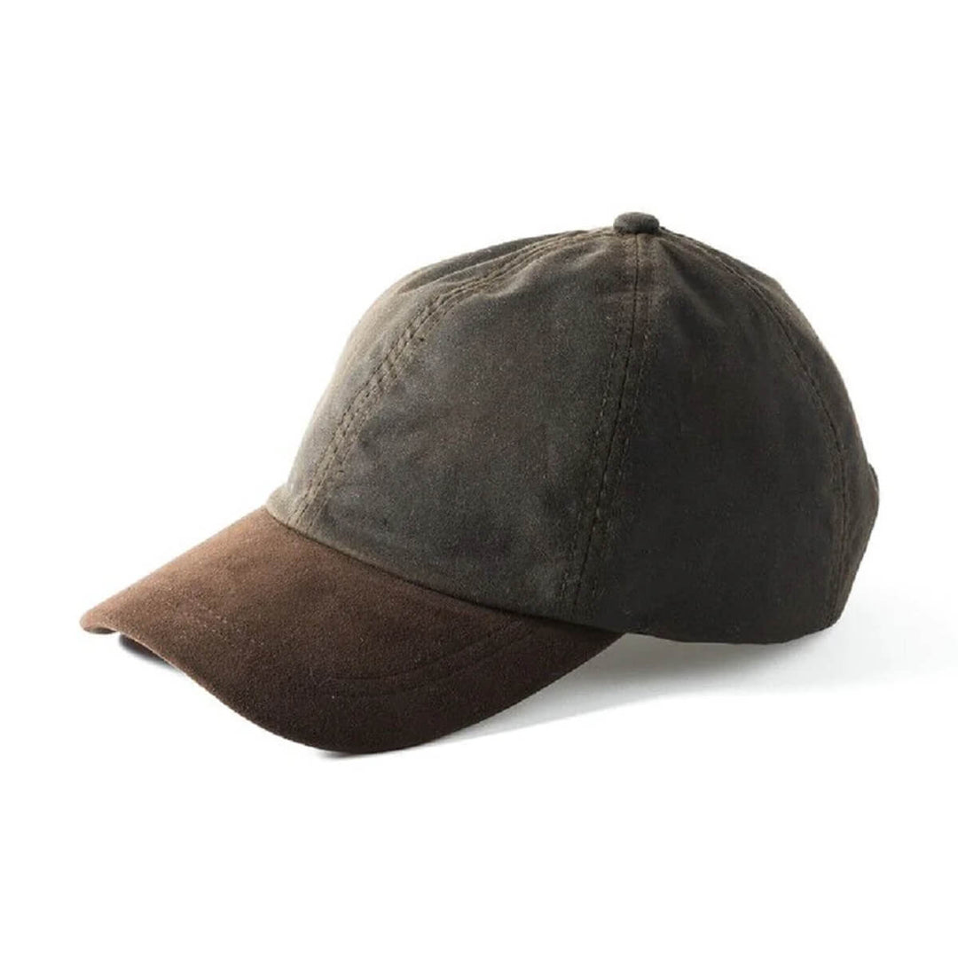 Failsworth Olive Green Wax Baseball Cap - Baks Menswear Bournemouth