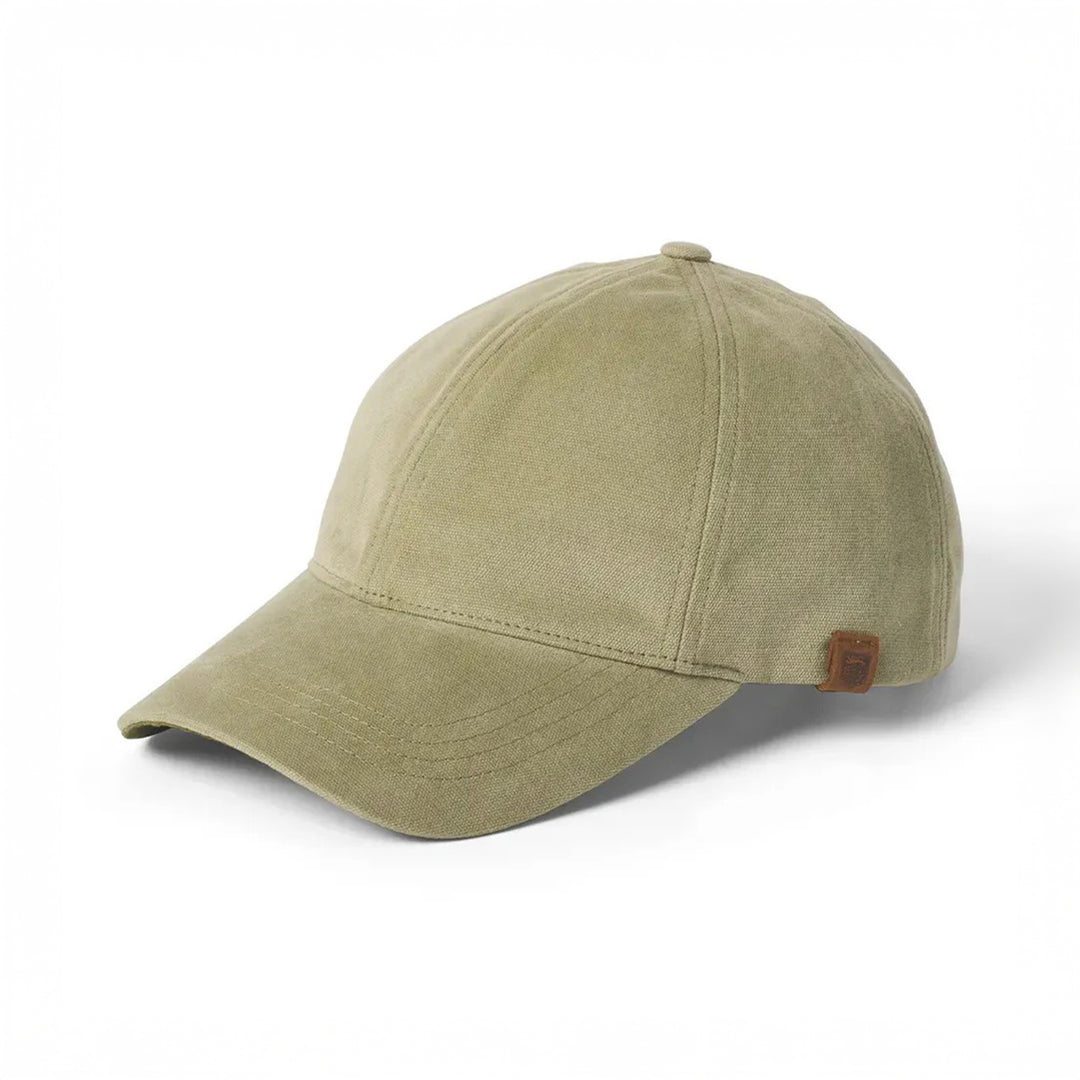 Failsworth Sage Khaki Canvas Baseball Cap - Baks Menswear Bournemouth
