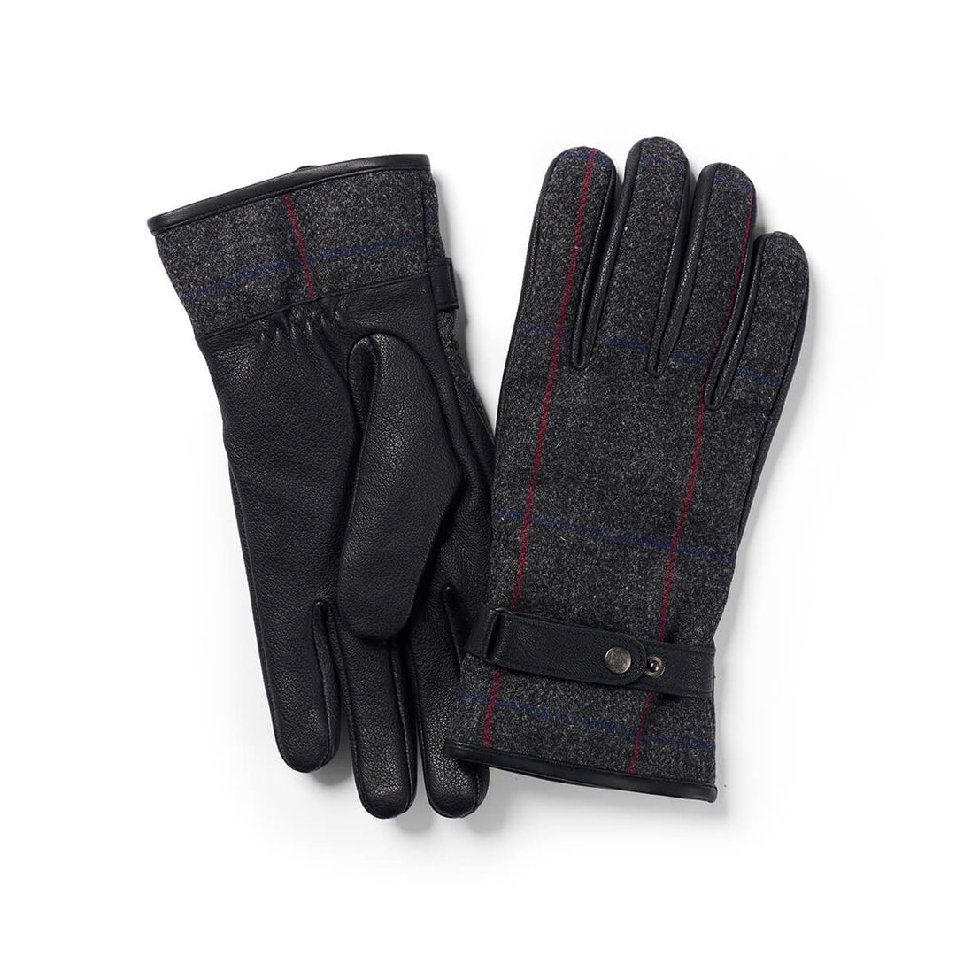 Failsworth Waterproof 539 Black Tweed Leather Gloves - Baks Menswear Bournemouth