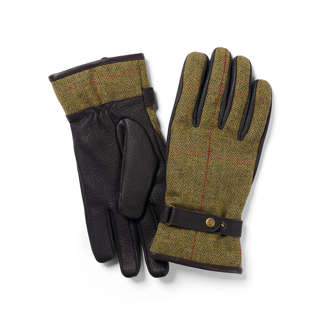 Failsworth Waterproof 554 Brown Tweed Leather Gloves - Baks Menswear Bournemouth