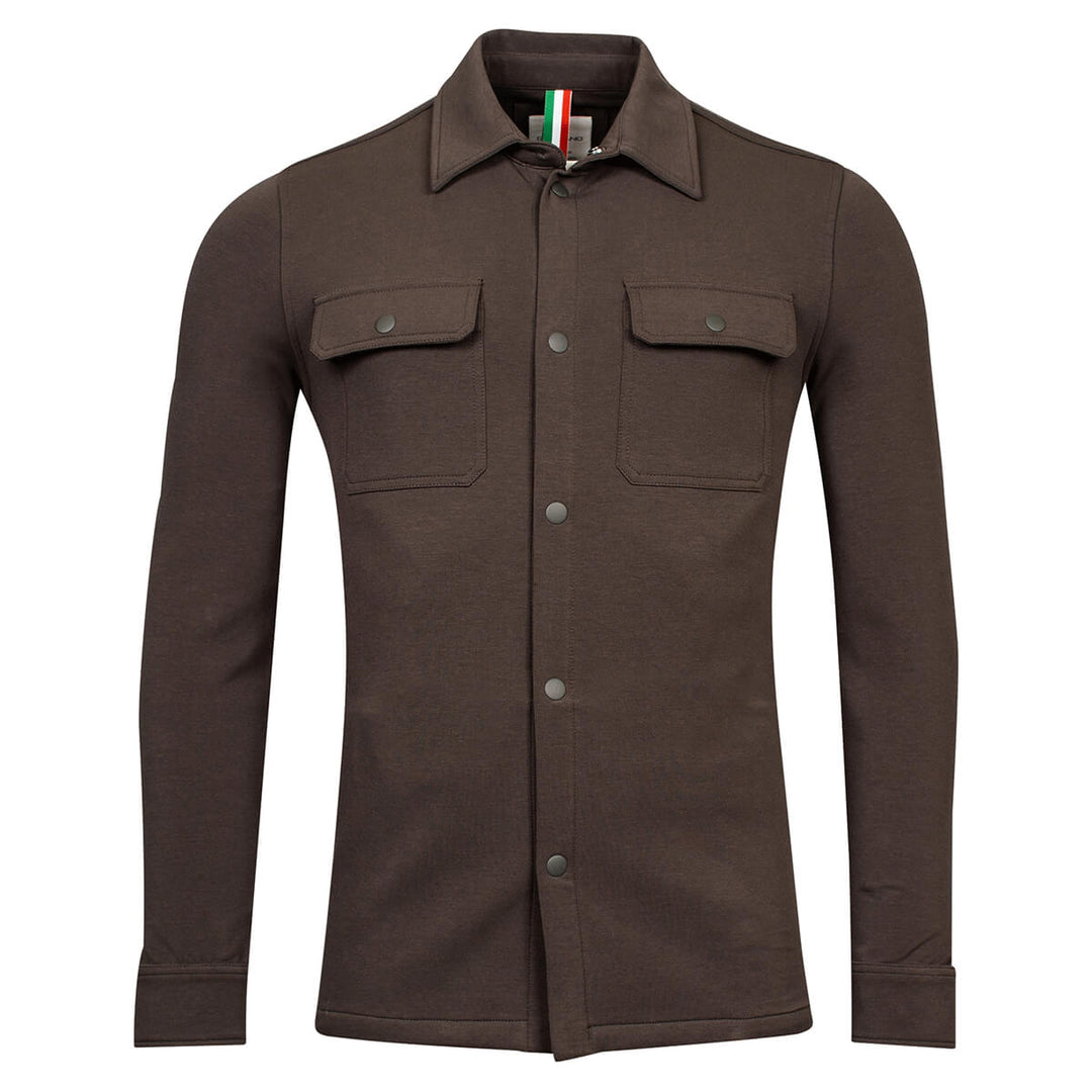 Giordana 227504 85 Brown Turkish Coffee Jersey Shirt Jacket - Baks Menswear