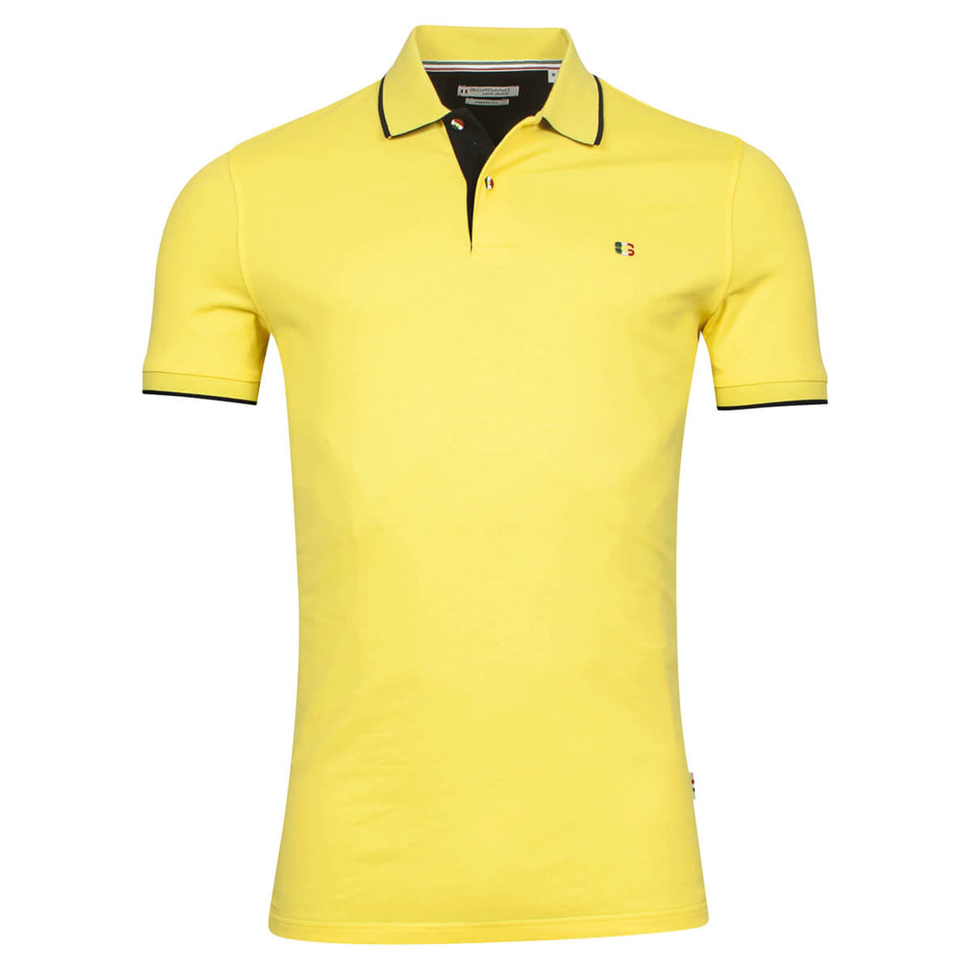 Giordano 216587-22 Yellow Short Sleeve Polo Top - Baks Menswear Bournemouth
