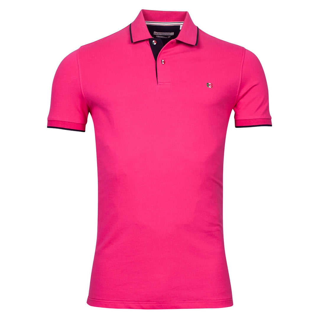 Giordano 216587-53 Pink Short Sleeve Polo Top - Baks Menswear Bournemouth