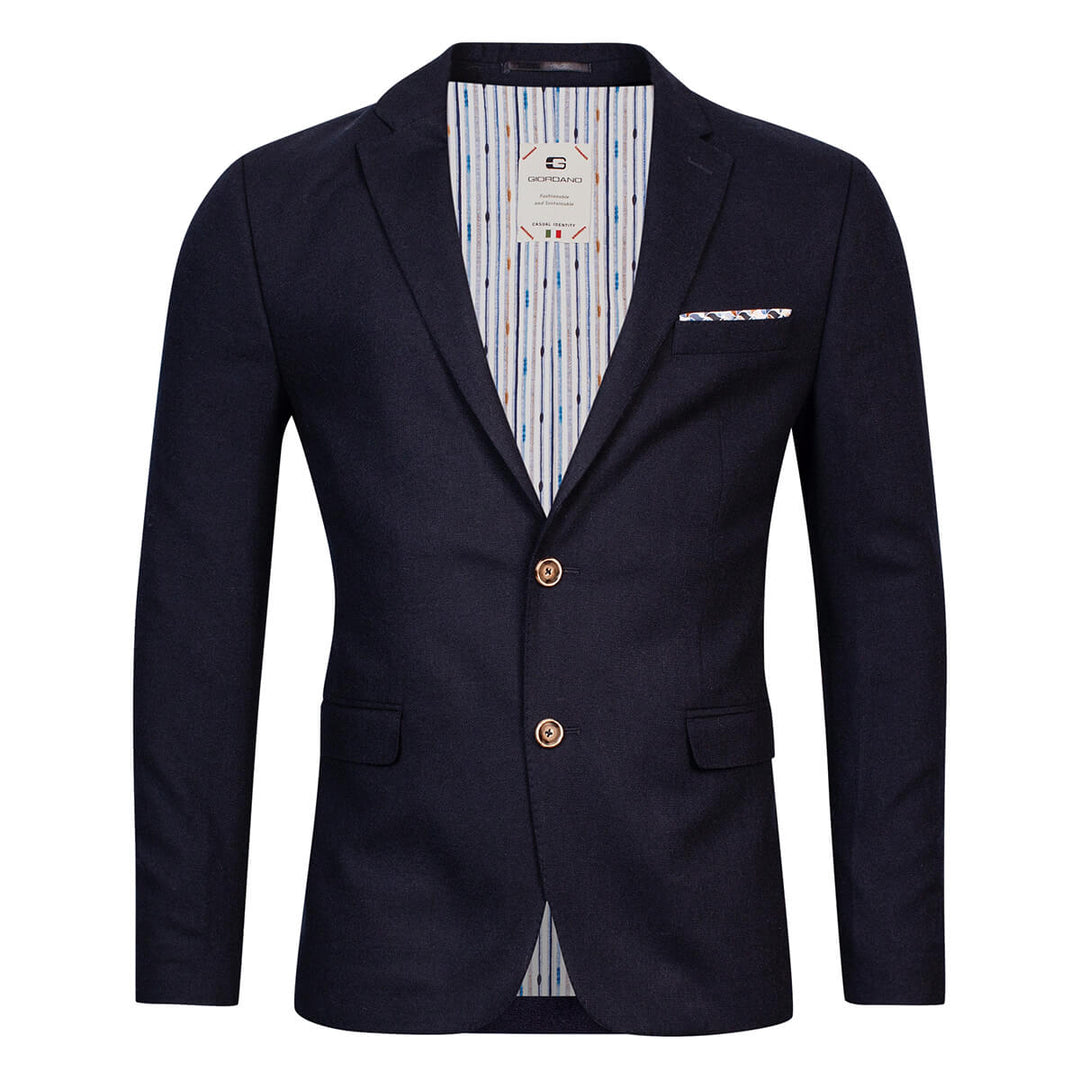 Giordano 312608-60 Robert Navy Blue Mens Blazer Jacket - Baks Menswear