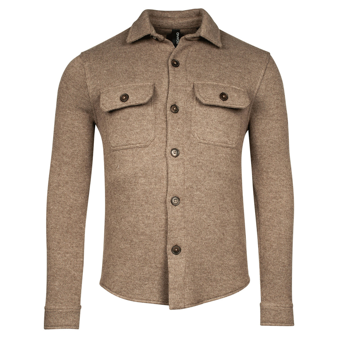 Giordano Mens Overshirt Dark Brown Taranto Long Sleeve 427506 (27)