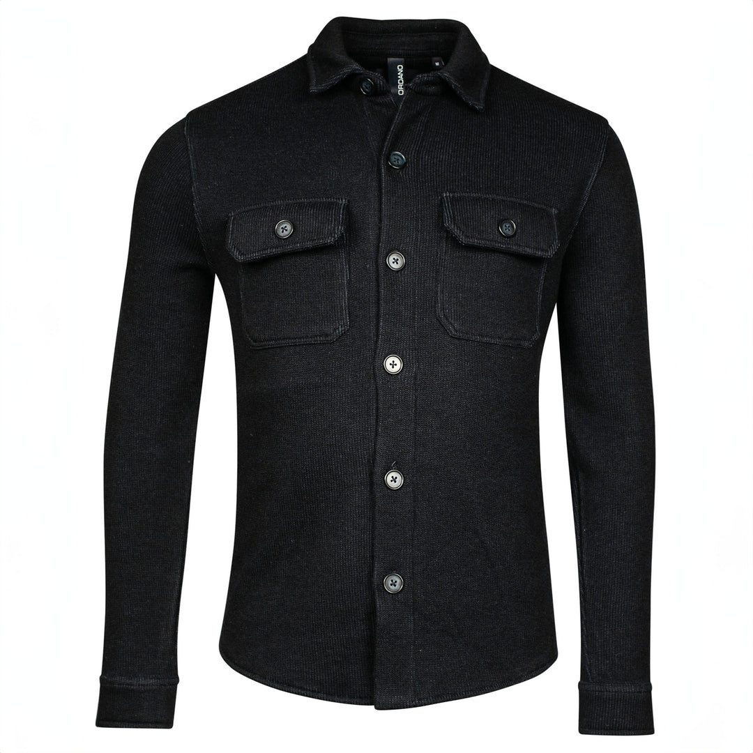 Giordano Mens Overshirt Dark Navy Taranto Long Sleeve 427506 - Baks Menswear Bournemouth