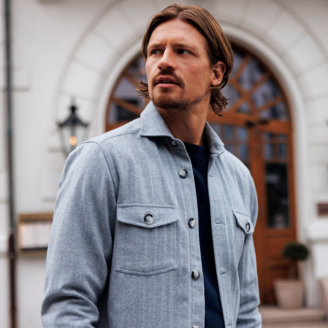 Giordano Mens Overshirt Navy Salerno 427502 - Baks Menswear Bournemouth