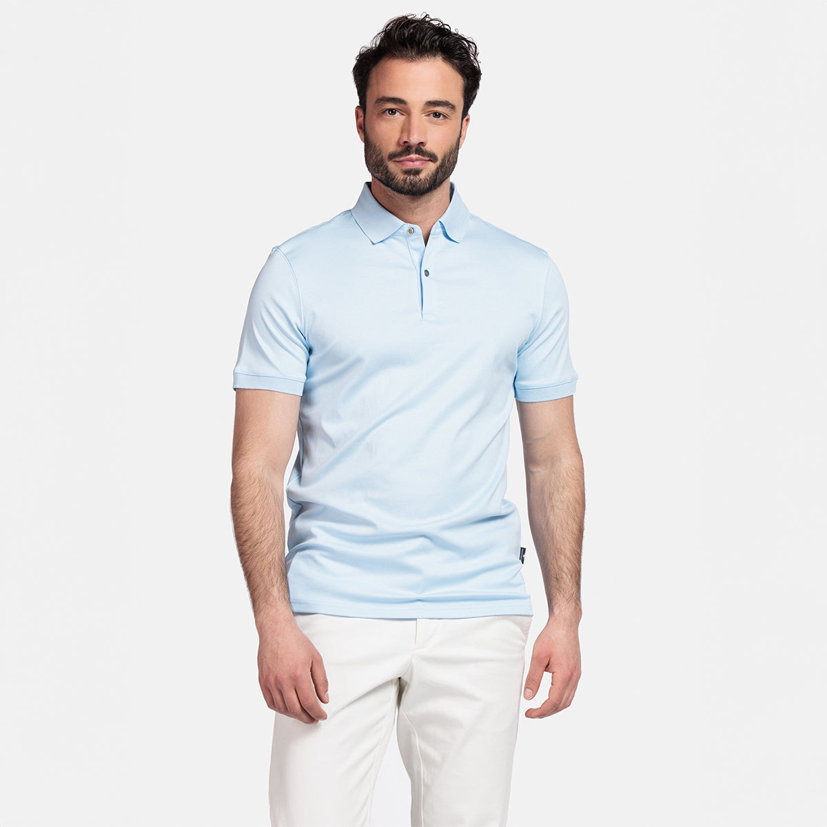 Giordano Polo Shirt Lino Light Blue 516578 61 - Baks Menswear Bournemouth